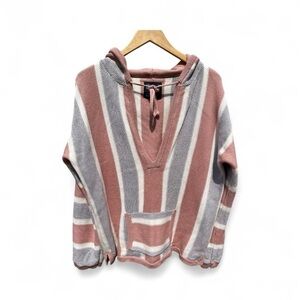 cute american eagle baja hoodie stripes xl